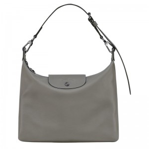 Borsa Hobo Donna Longchamp Le Pliage Xtra M Grigie | IWQSD-6819