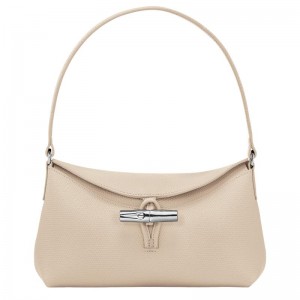 Borsa Hobo Donna Longchamp Roseau S Bianche | XZGJM-3967