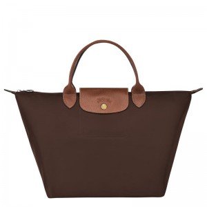 Borsa a Mano Donna Longchamp Le Pliage Original M Marroni | YQSXF-1367