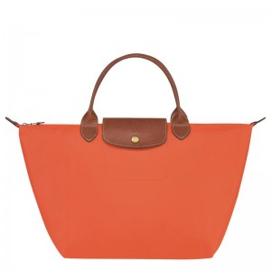 Borsa a Mano Donna Longchamp Le Pliage Original M Arancioni | VNYTZ-6947