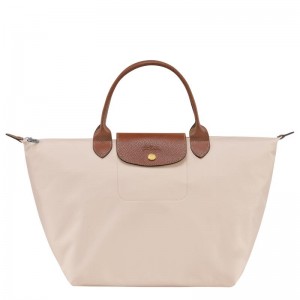 Borsa a Mano Donna Longchamp Le Pliage Original M Bianche | UPDGS-2639