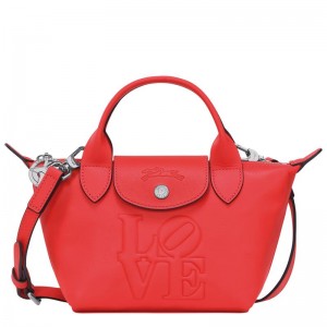 Borsa a Mano Donna Longchamp x Robert Indiana XS Rosse | HWJFK-9413