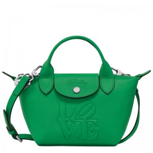 Borsa a Mano Uomo Longchamp x Robert Indiana XS Verdi | VMZHG-4029