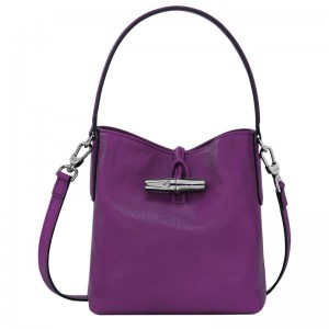 Borse A Secchiello Donna Longchamp Roseau XS Viola | XKJVL-4103