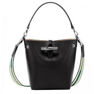 Borse A Secchiello Donna Longchamp Roseau XS Nere | LRWCS-2146