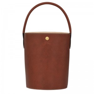 Borse A Secchiello Donna Longchamp Épure S Marroni | EKGFQ-6034