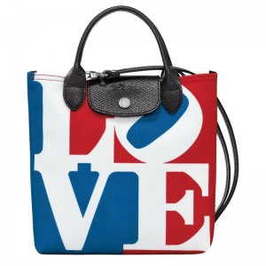 Borse Crossbody Uomo Longchamp x Robert Indiana XS Bianche | FRYPU-1489