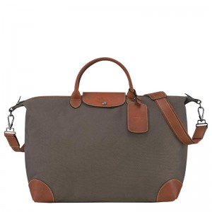 Borse Da Viaggio Donna Longchamp Boxford S Marroni | ONFHI-6379