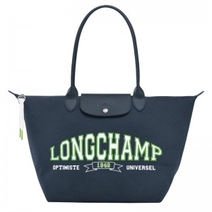 Borse Tote Donna Longchamp Le Pliage Collezioni L Blu Marino | HYQBW-1039