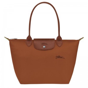 Borse Tote Donna Longchamp Le Pliage Green M Marroni | IZLGB-2408