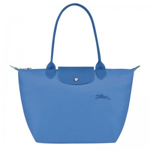 Borse Tote Donna Longchamp Le Pliage Green M Blu | NPOYS-7538