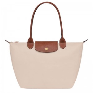 Borse Tote Donna Longchamp Le Pliage Original M Bianche | HLTGN-6305