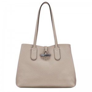 Borse Tote Donna Longchamp Roseau Essential M Grigie | TVHSQ-5072