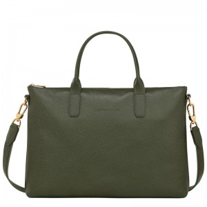 Cartella Uomo Longchamp Le Foulonné S Khaki | JQONP-8163