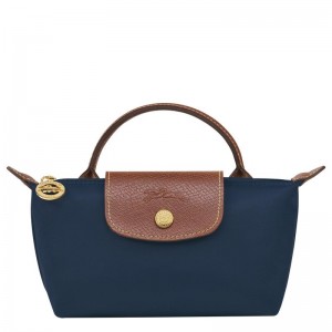 Pochette Donna Longchamp Le Pliage Original with handle Blu Marino | DYUBJ-9520