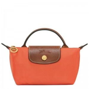 Pochette Donna Longchamp Le Pliage Original with handle Arancioni | CEBPW-4136