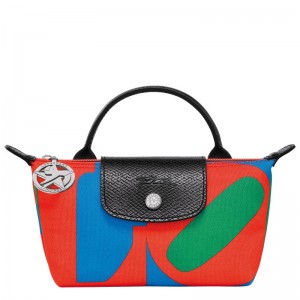 Pochette Donna Longchamp x Robert Indiana Red/Navy | JEKXP-8215