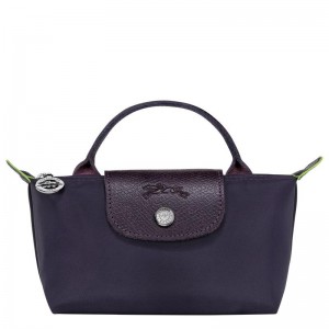 Pochette Uomo Longchamp Le Pliage Green with handle Viola | BVCAZ-0425