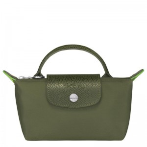 Pochette Uomo Longchamp Le Pliage Green with handle Verdi | LRVUF-0492