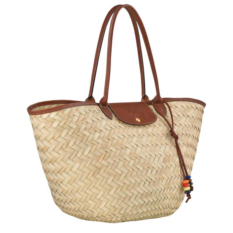 Basket Bag Donna Longchamp Le Panier Pliage XL Marroni | HVCOT-2450