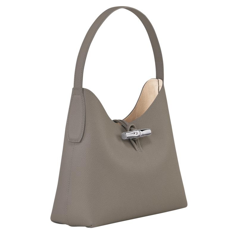 Borsa Hobo Donna Longchamp Roseau M Grigie | IKCJB-4897