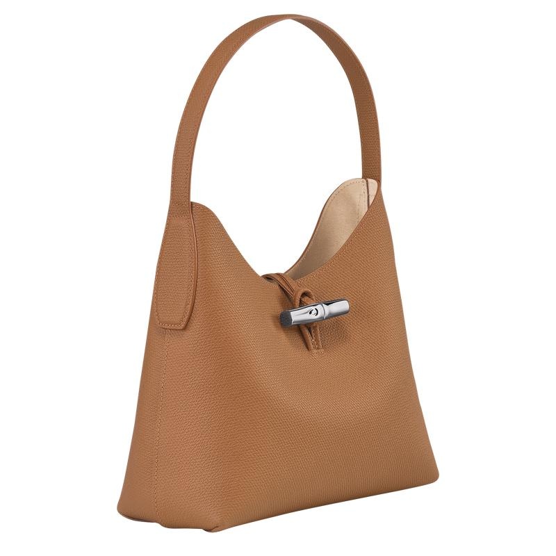 Borsa Hobo Donna Longchamp Roseau M Marroni | KOJMU-1358