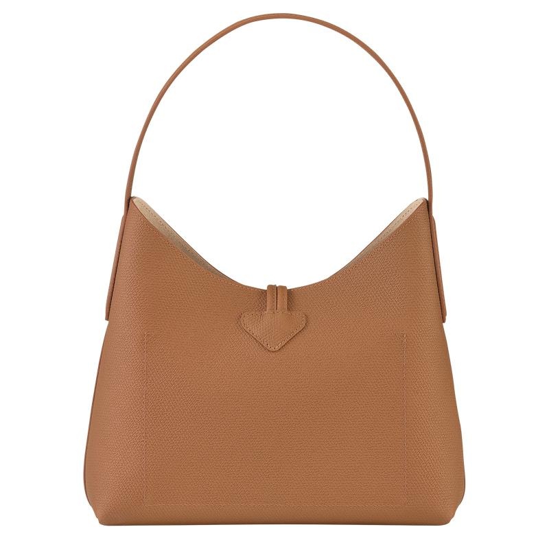 Borsa Hobo Donna Longchamp Roseau M Marroni | KOJMU-1358