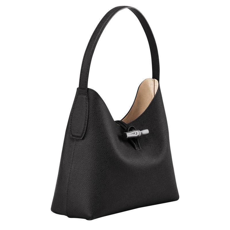 Borsa Hobo Donna Longchamp Roseau M Nere | SFQAU-7420