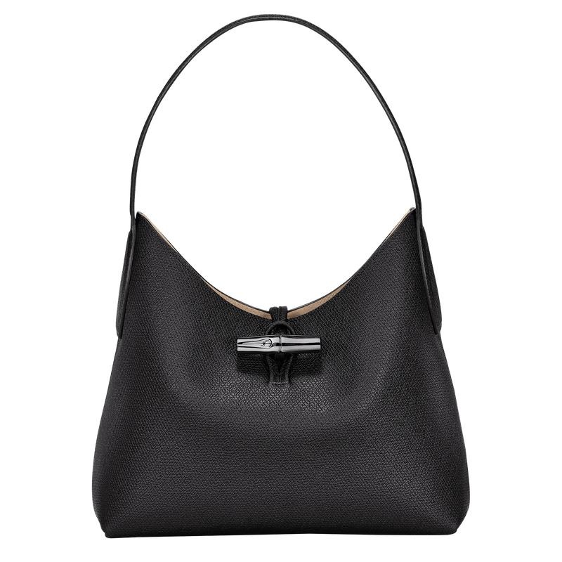 Borsa Hobo Donna Longchamp Roseau M Nere | SFQAU-7420