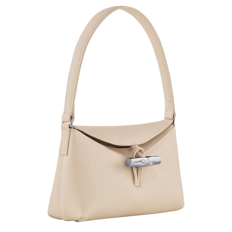 Borsa Hobo Donna Longchamp Roseau S Bianche | XZGJM-3967