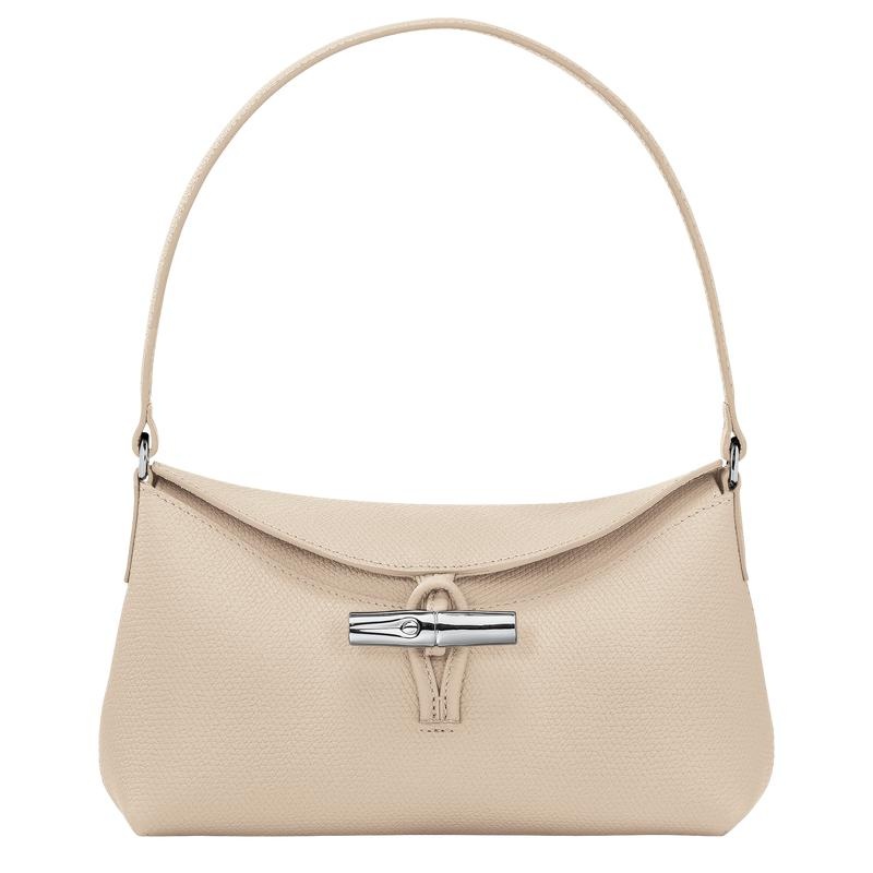 Borsa Hobo Donna Longchamp Roseau S Bianche | XZGJM-3967