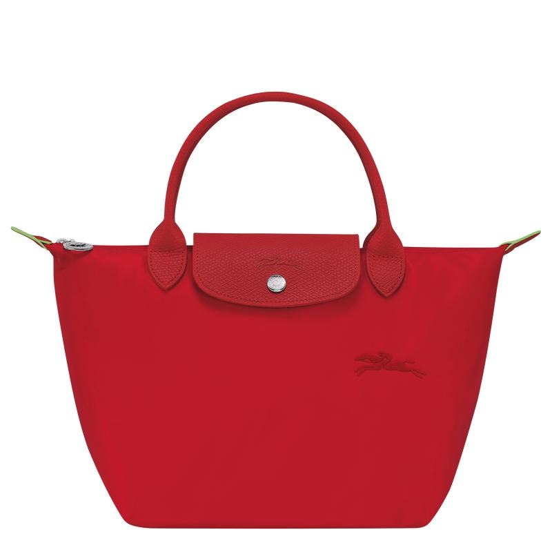 Borsa a Mano Donna Longchamp Le Pliage Green S Rosse | VPEKX-4908