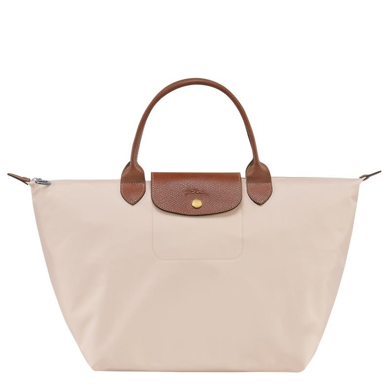 Borsa a Mano Donna Longchamp Le Pliage Original M Bianche | UPDGS-2639