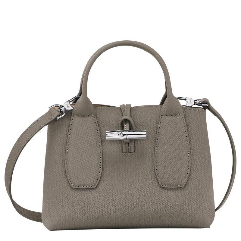 Borsa a Mano Donna Longchamp Roseau S Grigie | CXJUG-3927