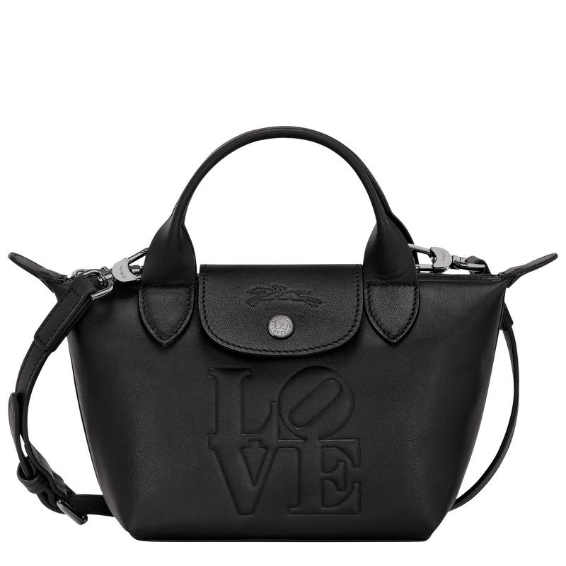 Borsa a Mano Donna Longchamp x Robert Indiana XS Nere | OMPTR-1975