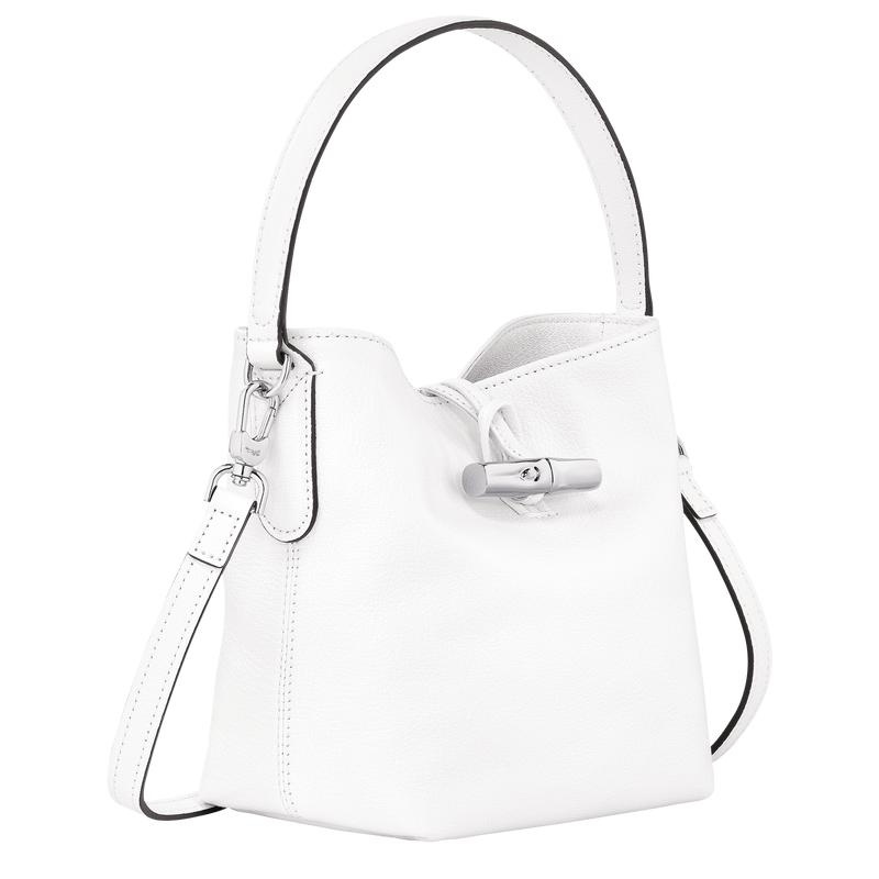 Borse A Secchiello Donna Longchamp Roseau XS Bianche | KVCGB-5701