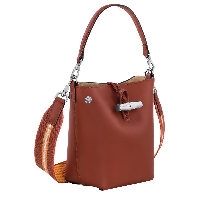 Borse A Secchiello Donna Longchamp Roseau XS Marroni | AHQZX-9612