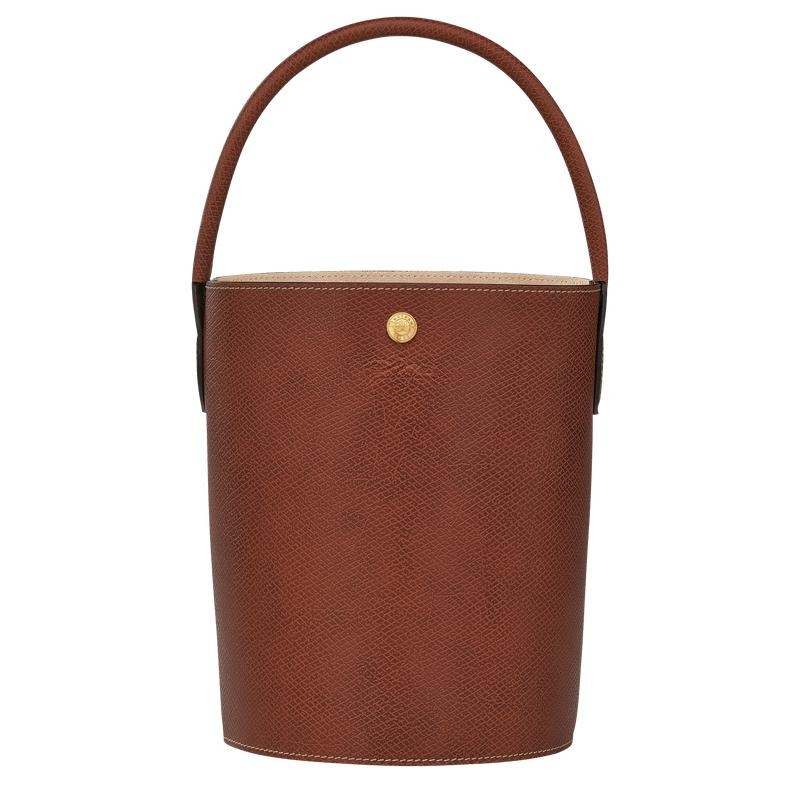 Borse A Secchiello Donna Longchamp Épure S Marroni | EKGFQ-6034