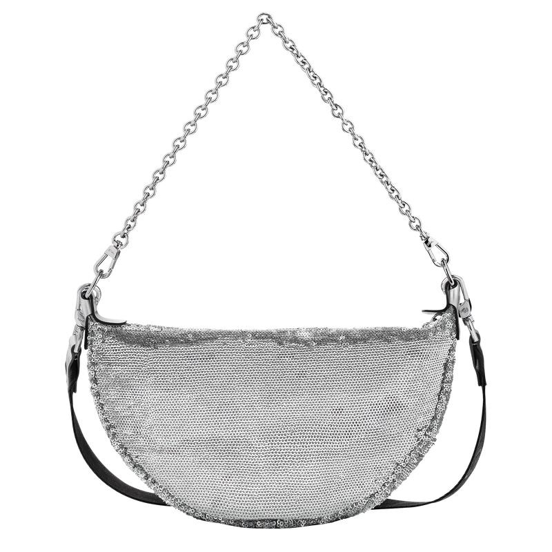 Borse Crossbody Donna Longchamp Smile S Argento | UHATR-8603