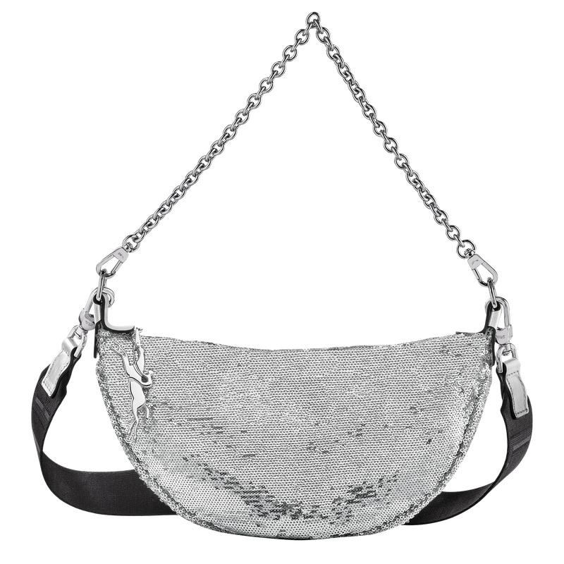 Borse Crossbody Donna Longchamp Smile S Argento | UHATR-8603