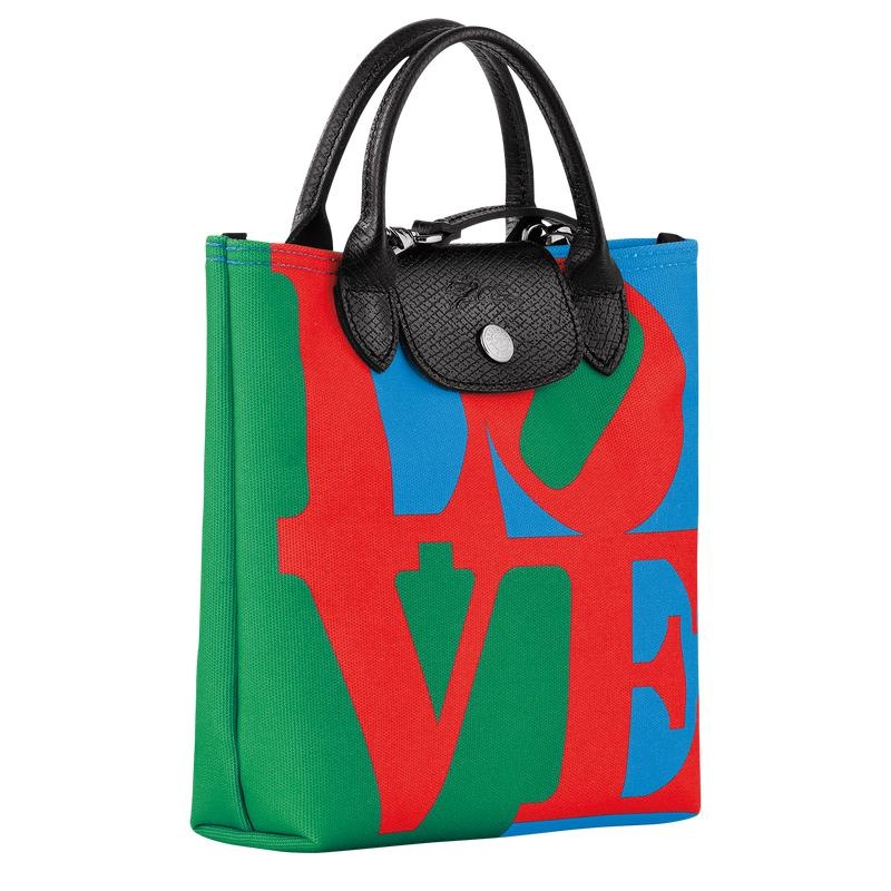 Borse Crossbody Donna Longchamp x Robert Indiana XS Red/Navy | QIXSP-3928