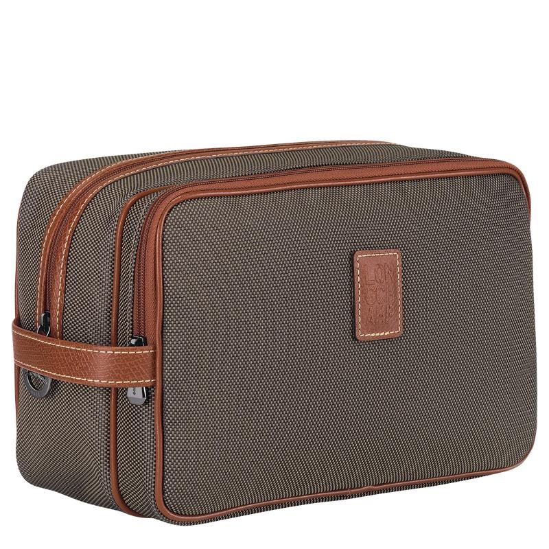 Borse Da Toilette Uomo Longchamp Boxford Marroni | AFIJX-6910