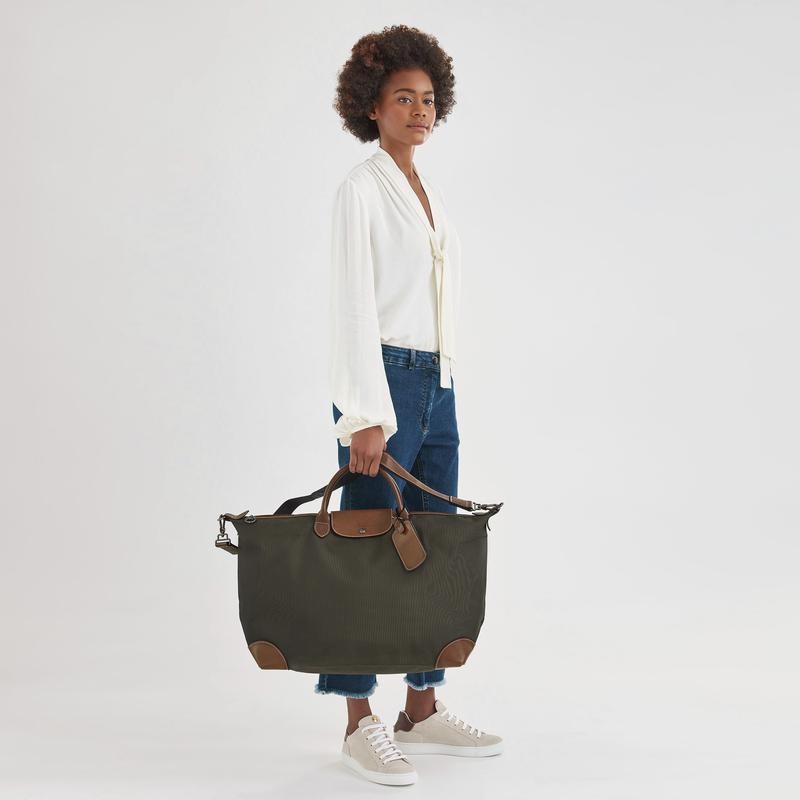 Borse Da Viaggio Donna Longchamp Boxford S Marroni | ONFHI-6379