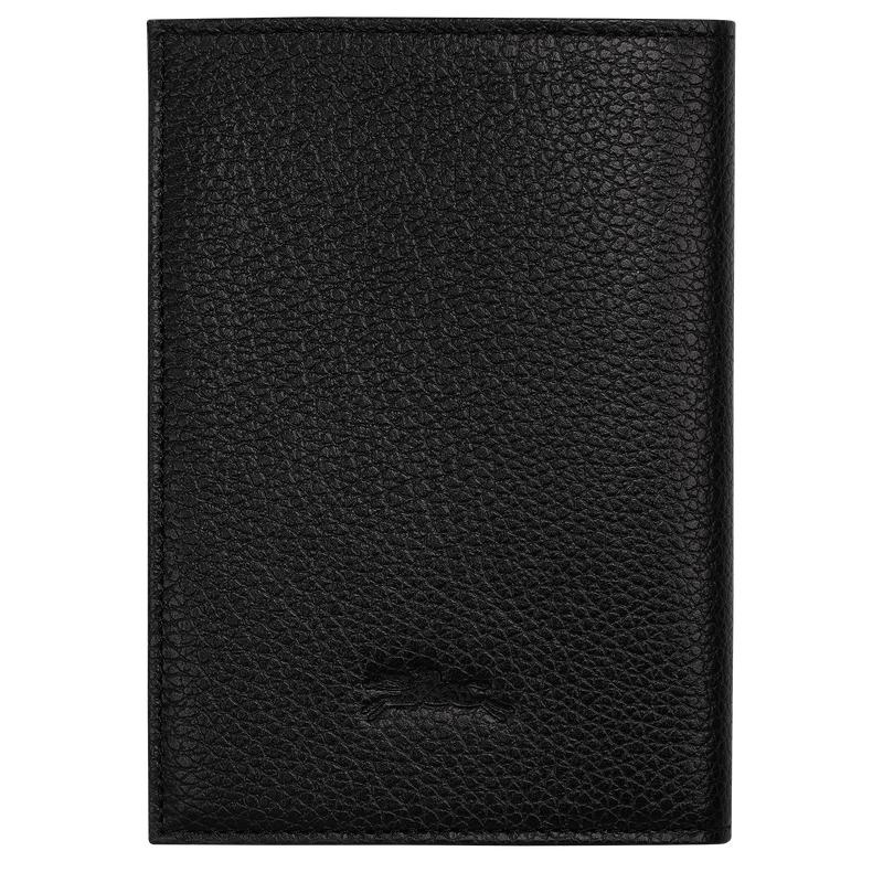 Borse Da Viaggio Donna Longchamp Le Foulonné Passport cover Nere | VZJKG-5630