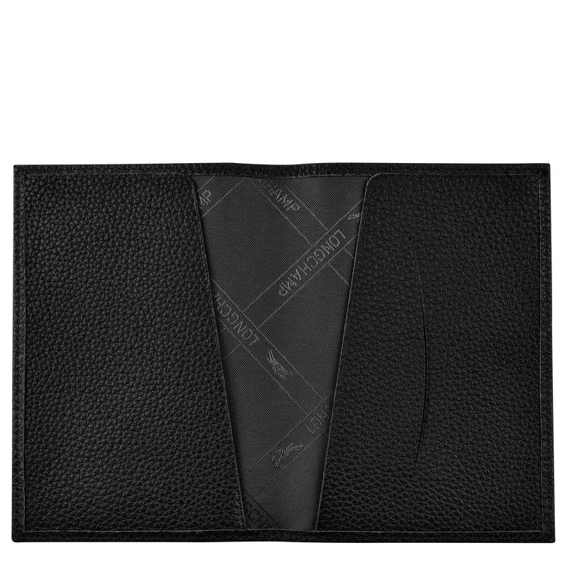 Borse Da Viaggio Donna Longchamp Le Foulonné Passport cover Nere | VZJKG-5630