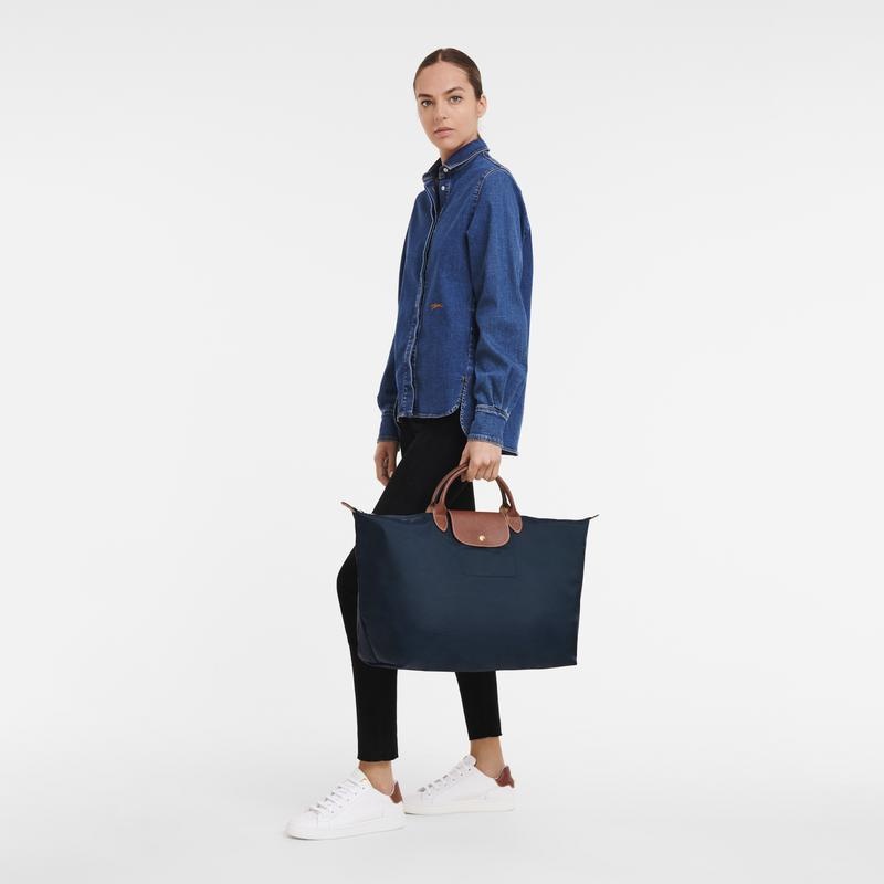 Borse Da Viaggio Donna Longchamp Le Pliage Original S Blu Marino | NGFAW-6357