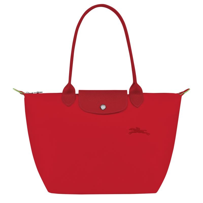 Borse Tote Donna Longchamp Le Pliage Green M Rosse | MUGEA-4958