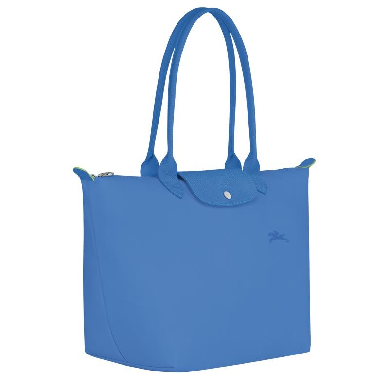 Borse Tote Donna Longchamp Le Pliage Green L Blu | PSDWJ-9130