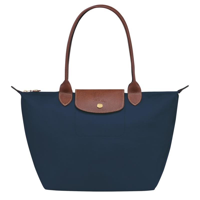 Borse Tote Donna Longchamp Le Pliage Original M Blu Marino | FYCGE-0532