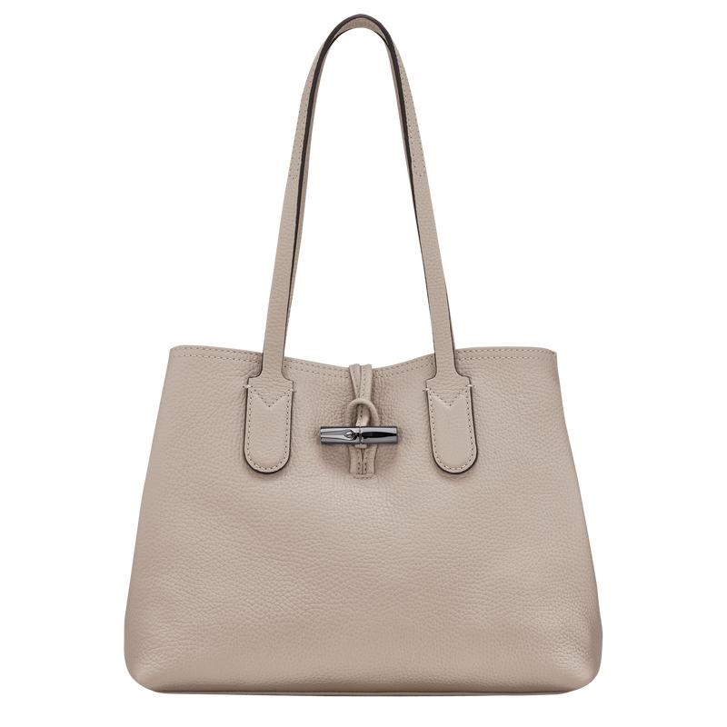 Borse Tote Donna Longchamp Roseau Essential M Grigie | TVHSQ-5072